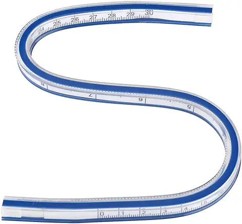 Herramientas de Medición de Reglas de Curva Flexibles para Dibujos Gráficos y Diseño de Vestuario (30cm)  