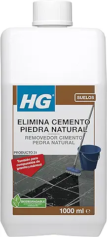 HG Elimina Cemento y Cal de Película para los Residuos en Azulejos, Mármol, Granito y Piedra Natural Calcífera, 1 L  