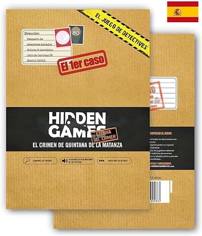 Hidden Games Escena del Crimen - Caso 1 - EL Crimen DE Quintana DE LA Matanza - Español - Juego Realista de Escenas del Crimen, Emocionante Juego de Detectives, Juego Escape Room  