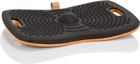 Hjh OFFICE 830041 Balance Board de Fitness ACTIV Tabla de Equilibrio, en Casa, en la Oficina o en el Gimnasio, Negro  