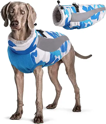 Hjyokuso Abrigo Perro, Ropa Perro, Abrigo Impermeable para Perros A Prueba De Viento, para Perros Pequeños, Medianos y Grandes, Chaqueta Perro Yorkshire, Salchicha, Chihuahua y Labrador - Azul XL  