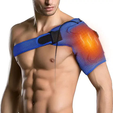 Hombro Apoyo Terapia de Calor para Hombres y Mujeres, Neopreno Compresión Apoyo de Hombro para el Hombro Congelado, Manguito Rotatorio, Ac Articulación Dislocada, Hombro Izquierdo o Derecho (L)  