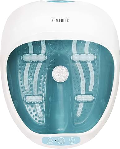 Homedics Bañera Spa Masajeador para Pies 4 en 1, Hidromasaje para Pies, Terapia Magnética, Vibración y Calor, Accesorios Pedicura  