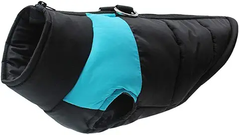 Homieco Abrigo para Perros, Invierno Caliente Chaqueta para Mascotas Perros, Ropa Impermeable para Perros, Ropa Traje para Mascotas - Azul  