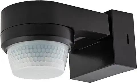 Huber Motion 100 - Detector de Movimiento por Infrarrojos (360°, con 4 Sensores y Lente Fresnel, IP65, Apto para LED, Incluye Protección Contra Arrastre y Limitación de área, Montaje en Pared/Techo  