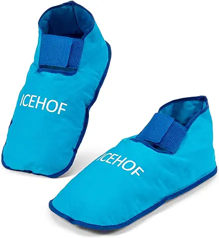 ICEHOF Bolsa gel frio - Unisex - Calzado de Refrigeración para pies en Terapia de Quimioterapia Calcetines de Hielo para Reumatismo y Lesiones - Azul  