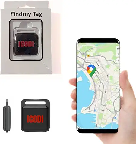 ICODI Localizador GPS para Coche sin Tarjeta SIM sin Límite de Distancia sin Suscripción,1 Año de Batería,Android e iOS, Impermeable IP67 Rastreador Bluetooth Moto,Niños,Ancianos y Objetos  