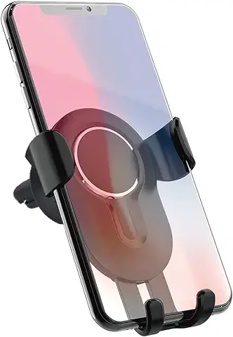 IDUSD Soporte Móvil Homologado por Gravedad Universal de Rejilla del Aire Compatible con IPhone 13 12 Pro, Xiaomi Redmi Note10, Mi 11, Samsung s21, s20 Otros Dispositivos de 3.5 a 6,5 Pulgadas  