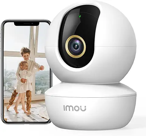 Imou 4MP Cámara Vigilancia WiFi Interior 360° con AI Detección Humano, 2.5K Cámara IP WiFi con Visión Nocturna, Audio Bidireccional,Sirena,Control Remoto, Modo de Privacidad,Compatible con Alexa  