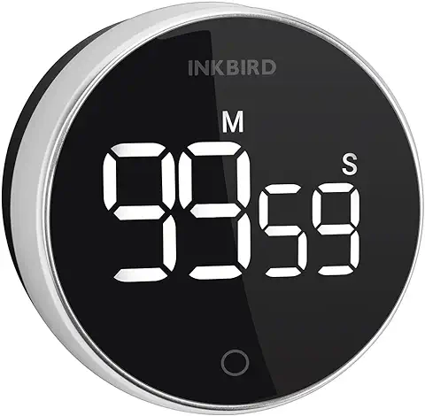 Inkbird Temporizador Cocina,Temporizador Digital LED Magnético de Cuenta Atrás, Temporizador de Cuenta Atrás, Batería Recargable de 500 mAh, Cocinar, Hornear, Hacer Deporte, Estudiar  