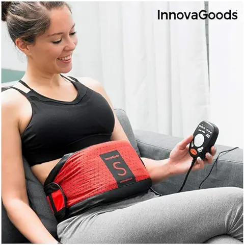 InnovaGoods Efecto Sauna S Cinturón Vibratorio, Unisex Adulto, Rojo, Única  