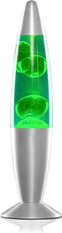 InnovaGoods® Lampara de Lava, Lámpara de Lava Relajante, Lamparas de Mesita de Noche, Funciona con una Bombilla R39 de 25W, Ideal para Habitación, Salón, Sala de Estar. (Color Verde)  