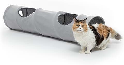 InnovaGoods® Tunel para Gatos, Tunel para Gatos Adultos, Tunel para Gatos Circular, Tunel Plegable para Mascotas Juguete para Gatos, Interior y Exterior  