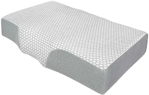 Inphysio® Almohada Antienvejecimiento, Antiarrugas, Almohada Ergonómica Cervical, Almohada de Espuma con Memoria, Almohada para Cervicales Dolorosas, Funda de Doble Cara Refrescante, 65 x 41 x 11 cm  