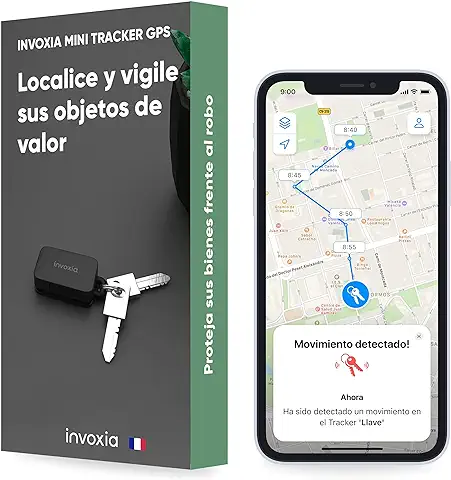 Invoxia Mini Tracker GPS - Localizador GPS Estanco con Alertas Antirrobo en Tiempo Real- Hasta 3 Meses de Autonomía- Suscripción por 3 Años Incluida - Pequeño y Ligero - Antirrobo Llaves Embarcación  