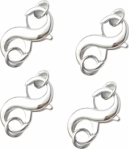 IUDWCG - 4 Pcs Cierre de Langosta, Cierre de Joyería Cierre de Langosta con Doble Abertura Broche de Collar de Aleación Respetuosa con el Medio Ambiente Accesorios de Joyería (12 * 6mm)  