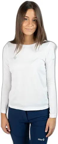 Izas - Camiseta Técnica para Mujer con Tecnología Dry Fit - Camiseta de Manga Larga con Hydrospeed Que Expulsa el Sudor a la Superficie y Mantiene Seca la Piel - Creus LS  