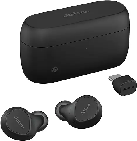 Jabra Evolve2 Buds, Auriculares Bluetooth Intraaurales Inalámbricos, Cancelación Activa de Ruido y Tecnología Jabra MultiSensor con 4 Micrófonos, Certificados para MS Teams, Negro  