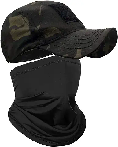 Jarseila Gorra de BéIsbol Camuflaje con Braga de Cuello Hombre Táctica Militar Gorra Protector Solar Gorra Deportes al Aire Libre  