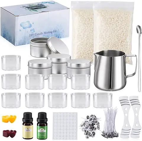 JBEIY Kit para Hacer Velas Caseras Perfumadas con Herramientas Completas, Fabricacion para Principiantes y Adultos  