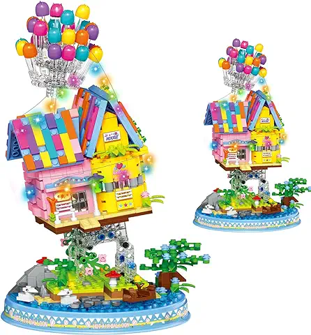 JDMDKB Up - Kit de Construcción de la casa en Globo para los Niños, Juego de Bloques de Construcción Creativos, 931pcs, Arquitectura Bloques de Construcción de casa para Niñas para Regalos de  