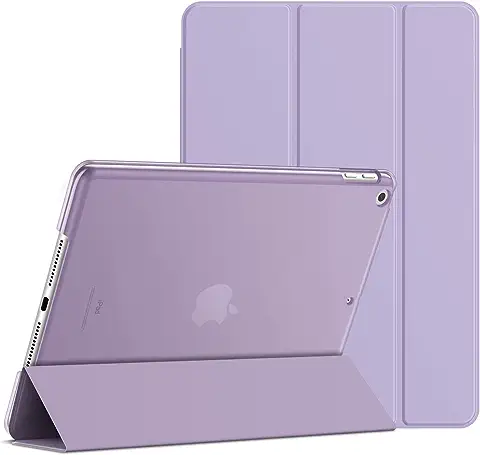 JETech Funda para iPad 10,2 Pulgadas (2021/2020/2019 Modelo, 9.ª/8.ª/ 7.ª Generación), Carcasa con Auto-Sueño/Estela (Púrpura Claro)  