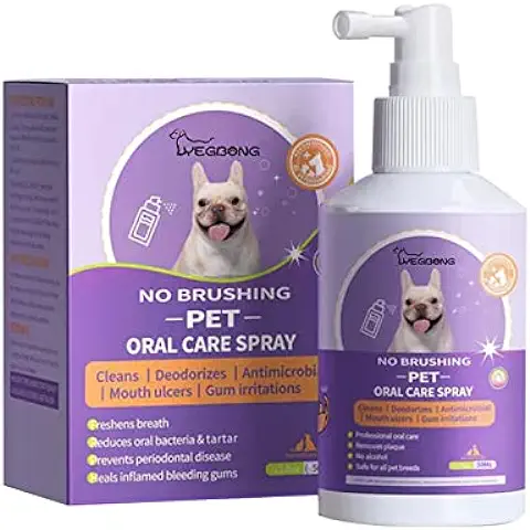 JIAWEIIY Spray de Limpieza de Dientes de Perro y Gato, Spray de Dientes de Perro, Fórmula de Limpieza sin Cepillado, Spray de Limpieza de Dientes  