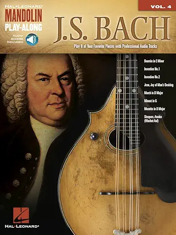 Johann Sebastian bach - j.s. bach - Banjo ou Mandoline - Recueil + Enregistrement(s) en Ligne: Mandolin Play-Along Volume 4  