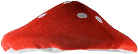 Jojofuny Sombrero de Champiñones Sombrero Sombrero Rojo Manchado Seta de Brush Novedad Sombrero Hongo Traje Cosplay Prop para Niños Adulto  