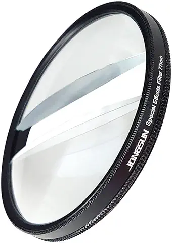 JONGSUN Luna Doble Filtro Efectos Especiales 77mm FX Vidrio Deslumbramiento Película Pantalla Ancha Anamórfica DSLR Video Fotografía Accesorios Cámara (Double Moon)  