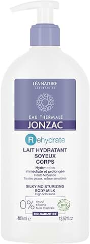 Jonzac Eco-Bio Eau Thermale Jonzac Lait Corps Soyeux Falcon Pompe, Sin Color., Almond, 400 Mililitro  