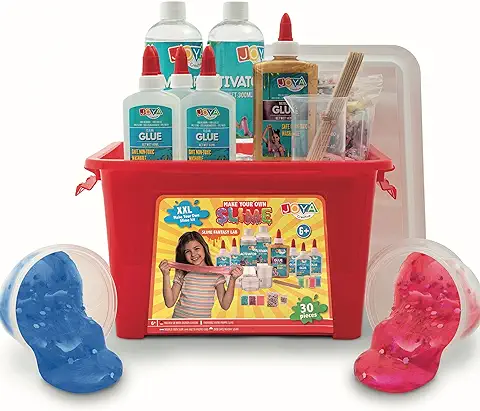 JOYA CREATIVE Laboratorio Slime + 30 Piezas: Kit de Slime con 6 Tipos Únicos Incluyendo Slime Metálico Niños a Partir de 6 Años | Caja Incluida | ¡Descubre la Magia del DIY Slime Kit!  