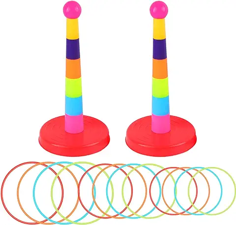 Juegos Carnaval al Aire Libre - Ring Toss Game Set,Bolsa de Viaje de Frijoles Juego de Lanzamiento y Bolsa de Viaje - para Niños y Adultos - Ideal para Cumpleaños de Exterior, Fiestas en el Jardín.  