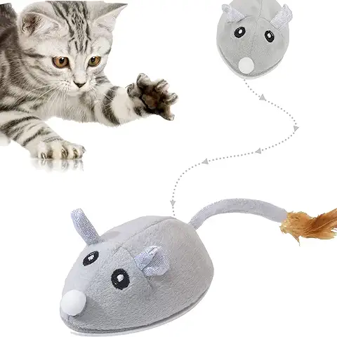 Juguete Eléctrico para Gatos, Ratones, Ratones, Juguetes para Gatos, Ratones, Ratones de Juego para Gatos, Juguetes Interactivos con Cable USB para Gatos y Contra el Aburrimiento  