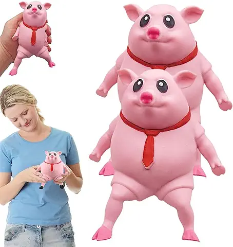 Juguetes Blandos para Apretar,Anti-Stress Cochon,Piggy Squeeze Toy, Cochon Rose Anti Stress,Anti-Stress Jouets, Squeeze Cochon,Cochon Jouet Anti-Stress  