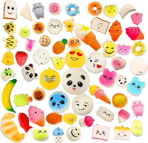 Juguetes Squishy 20 Piezas, Acelife Squisies Set Kawaii Party Regalos para Niños Antiestrés Squeeze Juguetes con Llavero, Juguetes Rising Lentos Juguetes para Niños Niñas  