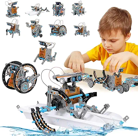 Juguetes Stem Kit de Tobot Solar Kits de Ciencia Educativa 12 en 1 Aprendizaje de Ciencia Juguetes de Construcción Alimentado por Solar Juguetes Ciencia para Niños Regalo para Niños de 8 9 10-12 Años  