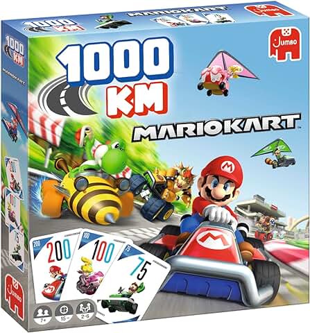 Jumbo - 1000km Mario Kart, Juego de Mesa Infantil para Niños a Partir de 7 Años, en Español  