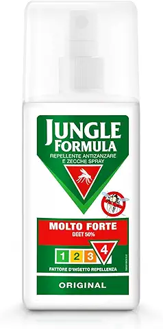 Jungle Formula - Antimosquitos muy Fuerte, Repelente para Insectos con Acción Protectora Duradera  