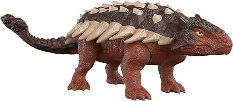 Jurassic World Ankylosaurus Ruge y Golpea, Dinosaurio de Juguete con Movimientos y Sonidos, Regalo para Niños +4 Años (Mattel HDX36)  