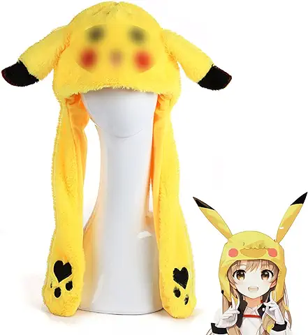 Kakbrt Gorro de Conejo,Gorro Conejo Mueve Orejas,Orejas de Conejo Gorra Para Adultos y Niñas,de Conejo Oreja Gorro,Animal Oreja Sombrero Muy Interesante,de Fiesta Cosplay  