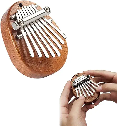 Kalimba, Marimba Instrumento, Piano de Pulgar, Piano de Dedo, 8 Teclas Mini Portátil de Madera Maciza Pulgar Piano, Regalos de Cumpleaños de Navidad para Niños, Principiantes y Amantes de la Música  