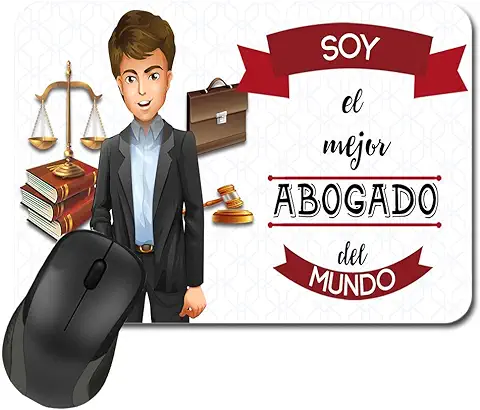 Kembilove Alfombrilla Ratón – Regalos Originales para Hombre – Soy el Mejor Abogado del Mundo – Alfombrilla Escritorio – Regalos Originales para Hombre – Alfombrilla Ordenador Profesiones  