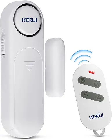 KERUI D121 Sensor de Alarma para Puertas y Ventanas, Alarma Antirrobo con Control Remoto, Alarma de Timbre de 120dB, Sistema de Seguridad para el Hogar Expandible- para Niños, Refrigeradores, Tiendas  