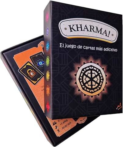 Kharma! The Card Game - Juego de Cartas FÁCIL y Divertido para Toda la Familia y Amigos - De 2 a 8 Jugadores para NIÑOS y Adultos  