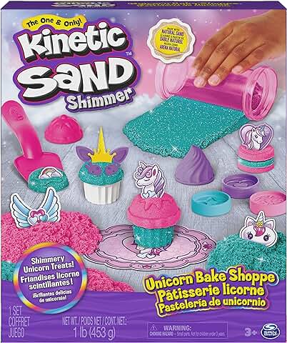 Kinetic Sand - PASTELERÍA DE Unicornio - 453 g de Arena Mágica con 8 Herramientas de Unicornio para Mezclar, Moldear y Crear - Kit Manualidades Niños - 6065201 - Juguetes Niños 3 Años +  