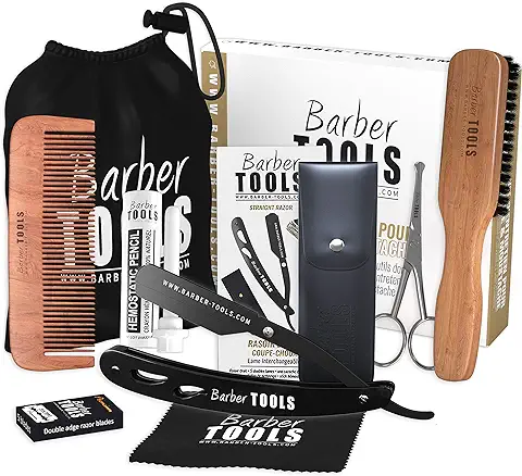 Kit de Cuidado y Cuidado para Barba y Afeitado. 10 Accesorios ✮ BARBER TOOLS ✮  