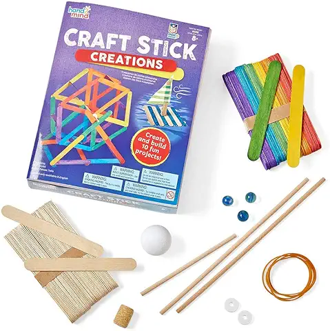 Kit de Manualidades con Palitos de Learning Resources, 10 Experimentos Científicos, Libro de Actividades para Niños de Edades Comprendidas Entre los 9 y los 12 Años, kit y Actividades de STEM  