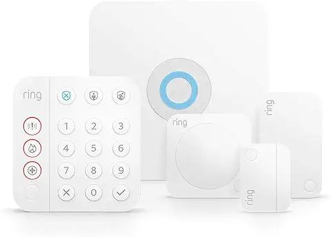 Kit de Ring Alarm - S de Amazon | Sistema de Seguridad para el Hogar con Alarma y Vigilancia Asistida Opcional - Sin Compromisos a Largo Plazo | Compatible con Alexa  