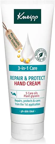 Kneipp Crema de Manos Repair & Protect 75 ml; Crema Hidratante con 5 Aceites Naturales para Reparar, Proteger y Cuidar las Manos; con Glicerina Vegetal y Pantenol; 75ml  